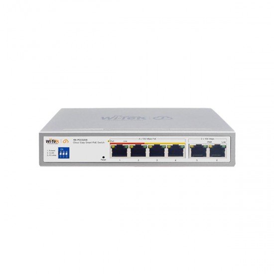 PoE суич Wi-Tek WI-PCES206, 6-портов