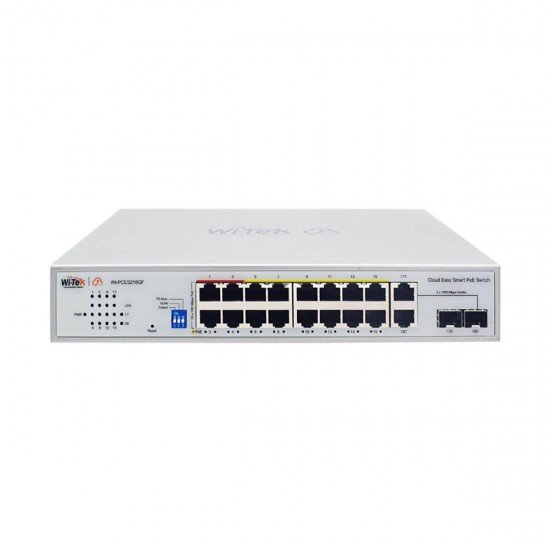 PoE суич Wi-Tek WI-PCES218GF, 18-портов