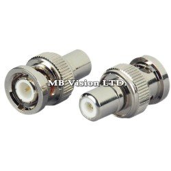 Преходник BNC към чинч - BNC към RCA (женски) Преходник BNC към чинч - BNC към RCA (женски)