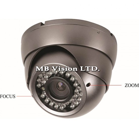 2 Мегапиксела, вариофокална, купулна 2.8-12mm HD-SDI IR камера с IR 30m