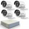 Комплект 4 HD камери, DVR Hikvision