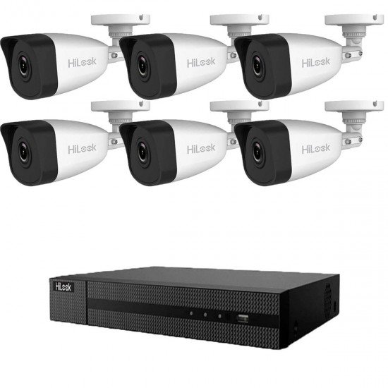 Готова 4MP IP система за видеонаблюдение с 6 камери