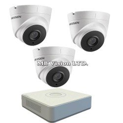 Готова система с 3 Full HD камери + Hikvision DVR Готова система с 3 Full HD камери + Hikvision DVR
