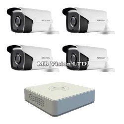 Система за видеонаблюдение с 4 Full HD камери + Hikvision DVR Система за видеонаблюдение с 4 Full HD камери + Hikvision DVR
