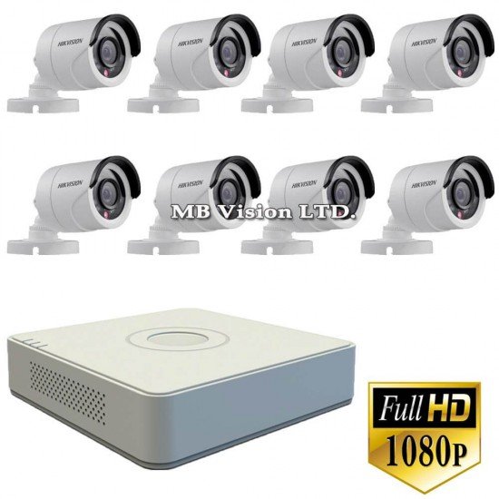Промо оферта: 8 Full HD камери и 8-канален Full HD DVR Hikvision