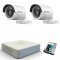 Комплект 2 HD камери, DVR Hikvision, хард диск