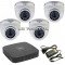 Система с 4 камери за видеонаблюдение, ДВР рекордер и висока 800TVL резолюция
