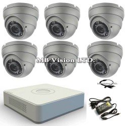 HD комплект с 6 камери и DVR Hikvision