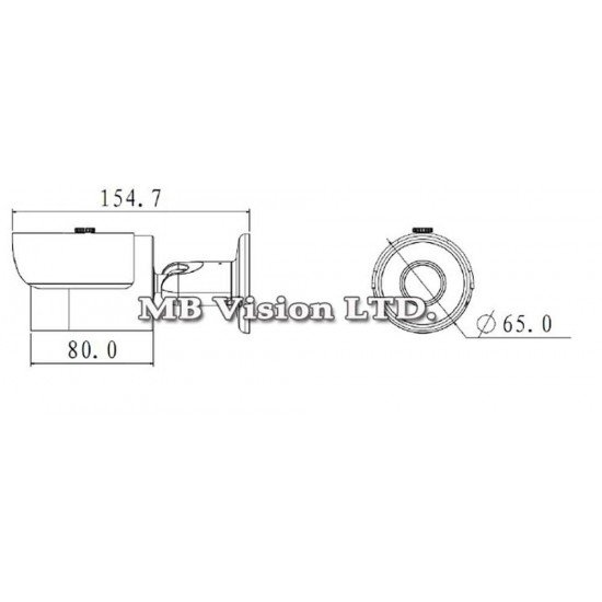 Външна камера Dahua с HDIS сензор, 720 TVL, интелигентен IR до 20м CA-FW181GP 0360
