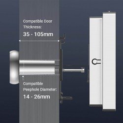 Шпоинка с камера за входна врата Ezviz CS-HP2(2MP)