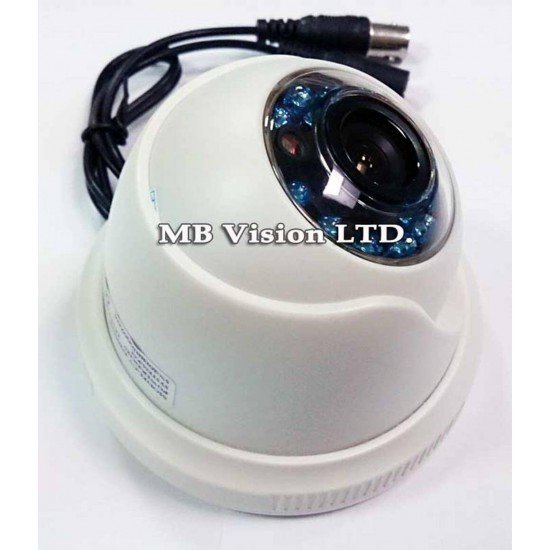 Вътрешна куполна камера 600TVL, 3.6mm обектив